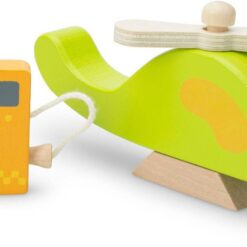 Joc din lemn - Parcare supraetajata cu masinute si elicopter