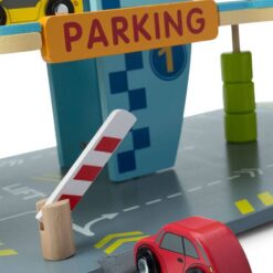 Joc din lemn - Parcare supraetajata cu masinute si elicopter