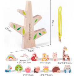 Joc educativ snuruit si echilibru - Copacul cu animalute