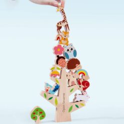 Joc educativ snuruit si echilibru - Copacul cu animalute