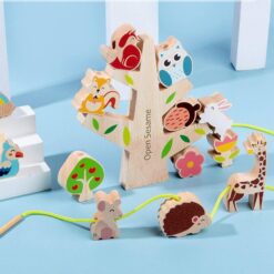 Joc educativ snuruit si echilibru - Copacul cu animalute