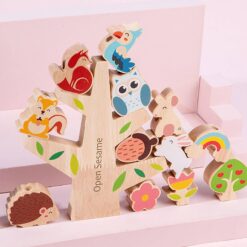 Joc educativ snuruit si echilibru - Copacul cu animalute