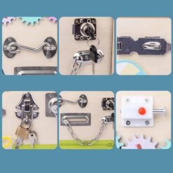 Placa senzoriala cu activitati Montessori - Busy Board