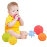 Set 6 mingi senzoriale pentru bebelusi