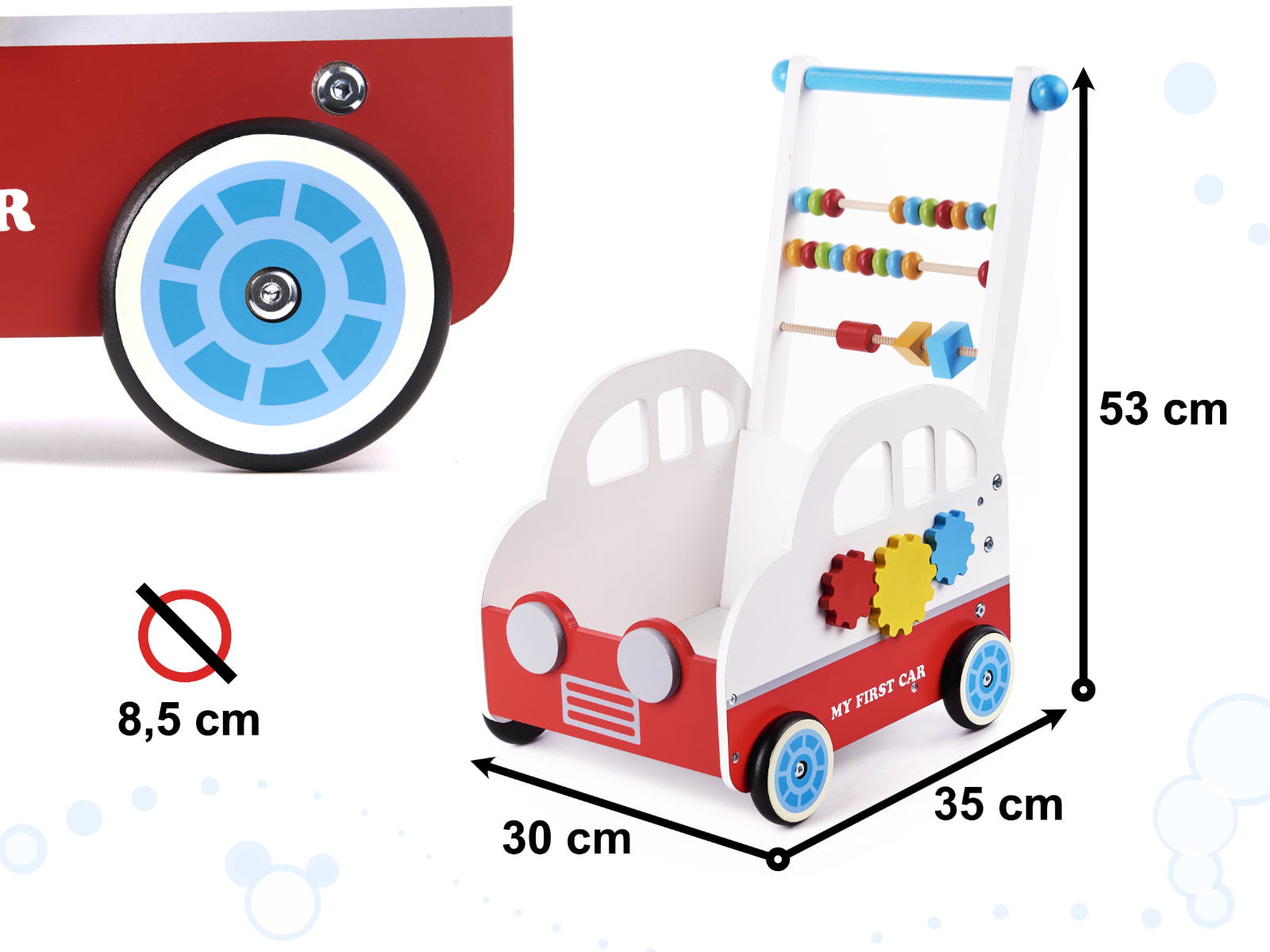 Antepremergator din lemn tip Carucior si Masinuta