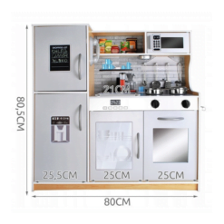 Bucatarie din lemn complet utilata, cu sunete si lumini, 80x80 cm