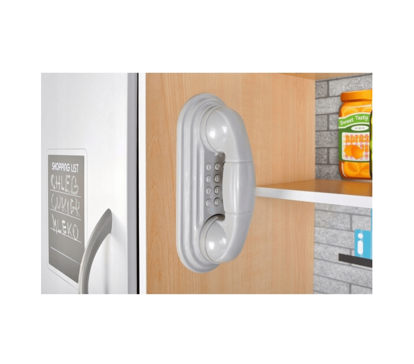 Bucatarie din lemn complet utilata, cu sunete si lumini, 80x80 cm