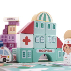 Set 100 de cuburi in galetusa cu sortator de forme geometrice