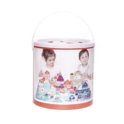 Set 100 de cuburi in galetusa cu sortator de forme geometrice