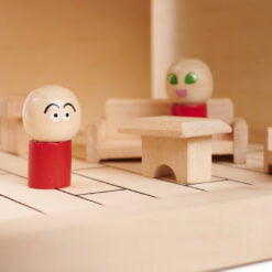 Casa de papusi din lemn cu mobilier si figurine, 40 cm