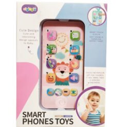 Telefon Roz Smart pentru bebelusi cu sunete si husa din silicon