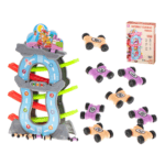 Circuit auto si pista de curse cu 6 nivele si 8 masinute