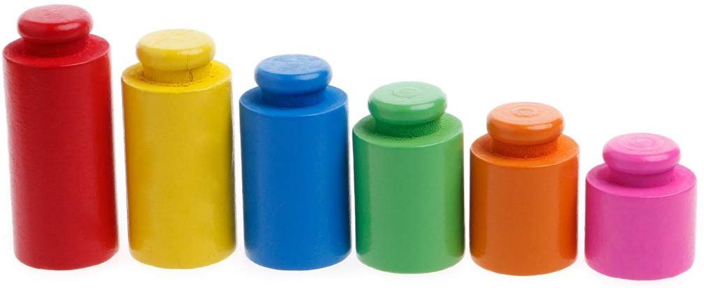 Joc educativ Montessori - Balanta cu greutati din lemn