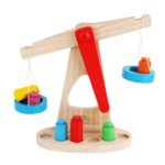 Joc educativ Montessori - Balanta cu greutati din lemn