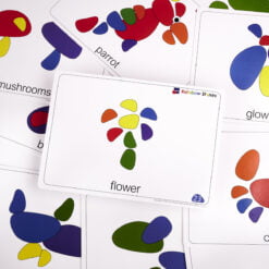 Joc educativ Montessori - Puzzle cu pietricele colorate