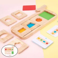 Joc educativ Montessori de asociere culori si forme