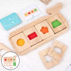 Joc educativ Montessori de asociere culori si forme