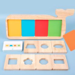 Joc educativ Montessori de asociere culori si forme