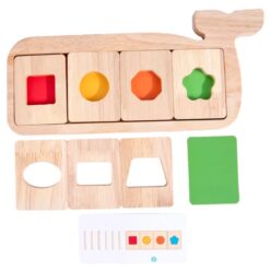 Joc educativ Montessori de asociere culori si forme