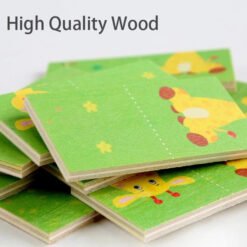 Puzzle Montessori cu Girafa - Joc de logica cu 10 piese