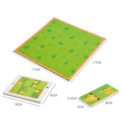 Puzzle Montessori cu Girafa - Joc de logica cu 10 piese