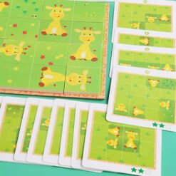 Puzzle Montessori cu Girafa - Joc de logica cu 10 piese