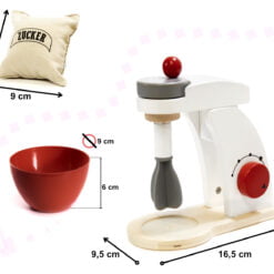 Set mixer din lemn cu accesorii pentru copii