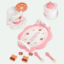 Jucarie Set de ceai cu 16 accesorii din lemn