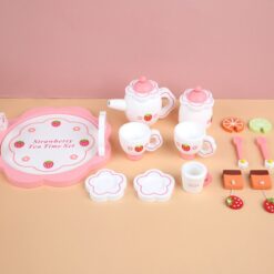 Jucarie Set de ceai cu 16 accesorii din lemn
