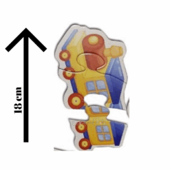 Set 6 puzzle-uri bebelusi din 2 sau 3 piese mari - Vehicule, 18 cm
