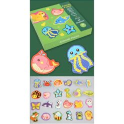 Puzzle din 2 piese pentru bebelusi - Animale marine, 48 piese