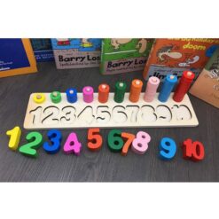 Puzzle educativ de Asociere 3 in 1 - cifre si culori