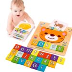 Puzzle educativ de asociere - alfabet si cuvinte, 3 ani