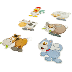 Set 6 puzzle-uri bebelusi din 2 sau 3 piese mari - Ferma