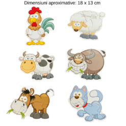 Set 6 puzzle-uri bebelusi din 2 sau 3 piese mari - Ferma