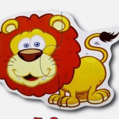 Set 6 puzzle-uri bebelusi din 2 sau 3 piese mari - Jungla, 18 luni