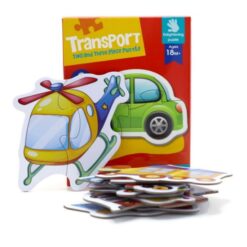 Set 6 puzzle-uri bebelusi din 2 sau 3 piese mari - Vehicule, 18 cm