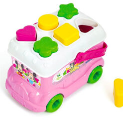 Autobuz cu sortator de forme geometrice-Clementoni roz
