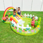 Piscina pentru copii cu Tobogan si Fantana, 2.90x1.80x1.04 m