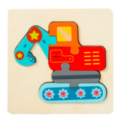 Puzzle 3D din lemn cu 7 piese - Excavator