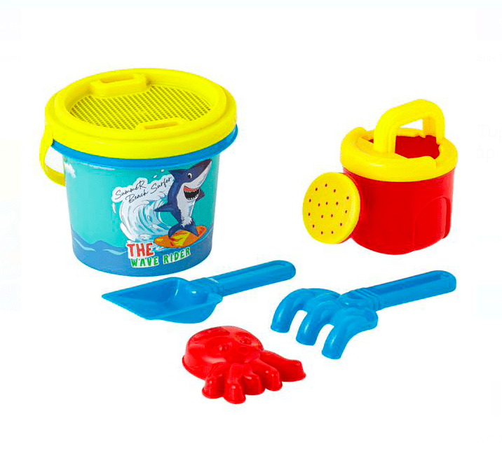 Set 5 jucarii pentru plaja si nisip, 14x11 cm - Rechin 01