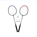 Set Rachete Badminton pentru copii din plastic cu 3 mingi, 65 cm