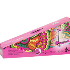 Trotineta-Skate pentru Fetite, Fuchsia, cu Roti Iluminate LED