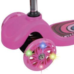 Trotineta-Skate pentru Fetite, Fuchsia, cu Roti Iluminate LED