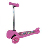 Trotineta-Skate pentru Fetite, Fuchsia, cu Roti Iluminate LED
