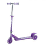 Trotineta din aluminiu pentru copii, violet cu lumini LED