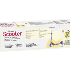 Trotineta din aluminiu pentru copii, violet cu lumini LED
