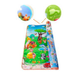 Covor de joaca educativ bebelusi,200 x 180 cm, termoizolant cu doua fete, din spuma