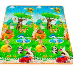 Covor de joaca educativ bebelusi,200 x 180 cm, termoizolant cu doua fete, din spuma