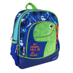 Ghiozdan de gradinita pentru baietei - Dinzoaur albastru 3D